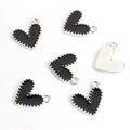 Colorful Enamel Heart Jewelry Components For DIY Earrings And Bracelets Charms view 7