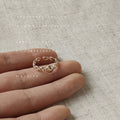 Gold Open Adjustable Chain Link Ring Oval Disc Accent view 3
