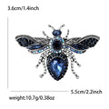 Jeweled Bee Brooch in Detailed Metal and Crystal Design view 6