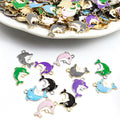 Colorful Dolphin Enamel Alloy Charm Pendants for Jewelry Making view 1