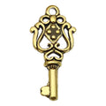 Antique Gold Tone Skeleton Key Charms in Twenty Designs view 4