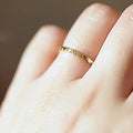 Thin Heart Band Stackable Metal Ring Gold or Silver view 3