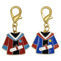 Red Blue Graduation Gown Diploma Enamel Lobster Clasp view 5