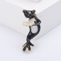 Reading Frog Enamel Brooch in Detailed Metal and Crystal Design view 2