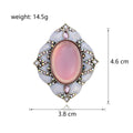Pink Flower Enamel Metal Brooch Pin for Jackets and Lapels view 2
