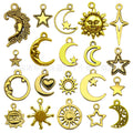 Matte Gold-Tone Moon and Sun Metal Charms with 21 Listed Options view 1