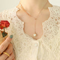 Wheat Leaf Pearl Lariat Necklace Bracelet Set Multi Tones view 12