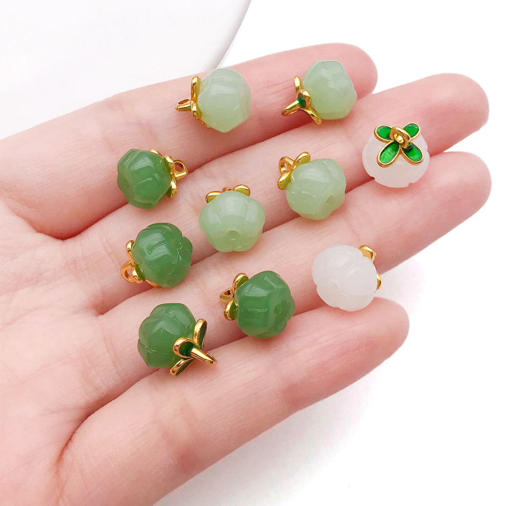Enamel Glass Clover Enamel Charm Pendants