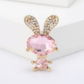 Crystal Bunny Brooch With Polished Metal And Sculpted Decorative Details view 4