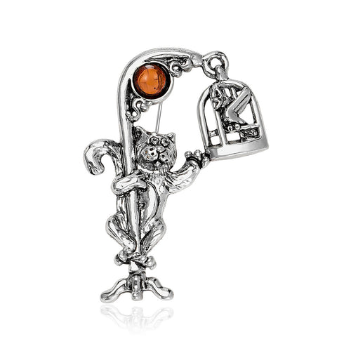Angled close view showing the brooch surface details