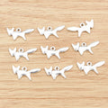 Leaping Fox Silhouette Charms in Bright Silver Finish view 3