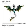 Enamel Winged Dragon Brooch in Four Fantasy Color Styles view 6