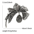Crystal Orchid Brooch with Curved Petals and Teardrop view 6