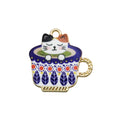 Enamel Zinc Alloy Cup Cat Charm Pendant for DIY Earrings Necklace Jewelry Accessories