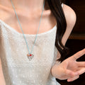 Blue Cord Outline Pendant Necklaces in Three Shapes view 6