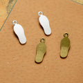 Mini Flip Flop Charm Metal Jewelry Making Component In 3 Finishes view 2