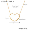 Open Heart Outline Necklace Beaded Station Chain Layer Styles view 8