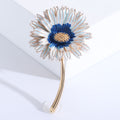 Enamel Daisy Flower Brooch with Gold Stem Four Colors view 7