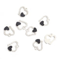 Enamel-Look And Crystal-Accented Gold Silver Heart Alloy Pendant Components in 12 Styles view 11