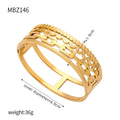Gold Leaf Cutout Bangle Bracelets Mixed Hinge Styles view 7