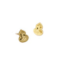 Polished Gourd Shape Stud Earrings in Gold and Silver Tone view 5