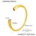 Open Cuff Bracelet With Heart Ends In Gold And Steel Tone view 6