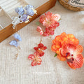 Fabric Flower Duckbill Hair Clips With Tassel Chains view 2