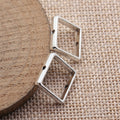 Open Square Frame Metal Beads in Five Distinct Finishes view 2