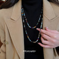 Multicolor Beaded Long Necklace With Mixed Round Stones view 3