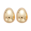 Polished Teardrop Stud Earrings In Gold And Silver view 5