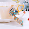 Jeweled Fox Keychains in Eleven Pictured Colors and Three Body Styles view 5