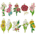 Pink Flower Metal Charms with 15 Listed Options for DIY Jewelry Making view 9
