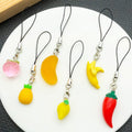 Orange Segment Yellow Pumpkin and Red Pepper Phone Straps for Accessory Making view 4
