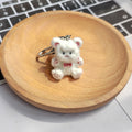 Flocked Plush Hug Bear Keychains Carabiner Clip 4 Colors view 3