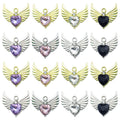 Metallic Heart Metal Keychains with 6 Listed Options view 1