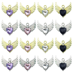 Metallic Heart Metal Keychains with 6 Listed Options