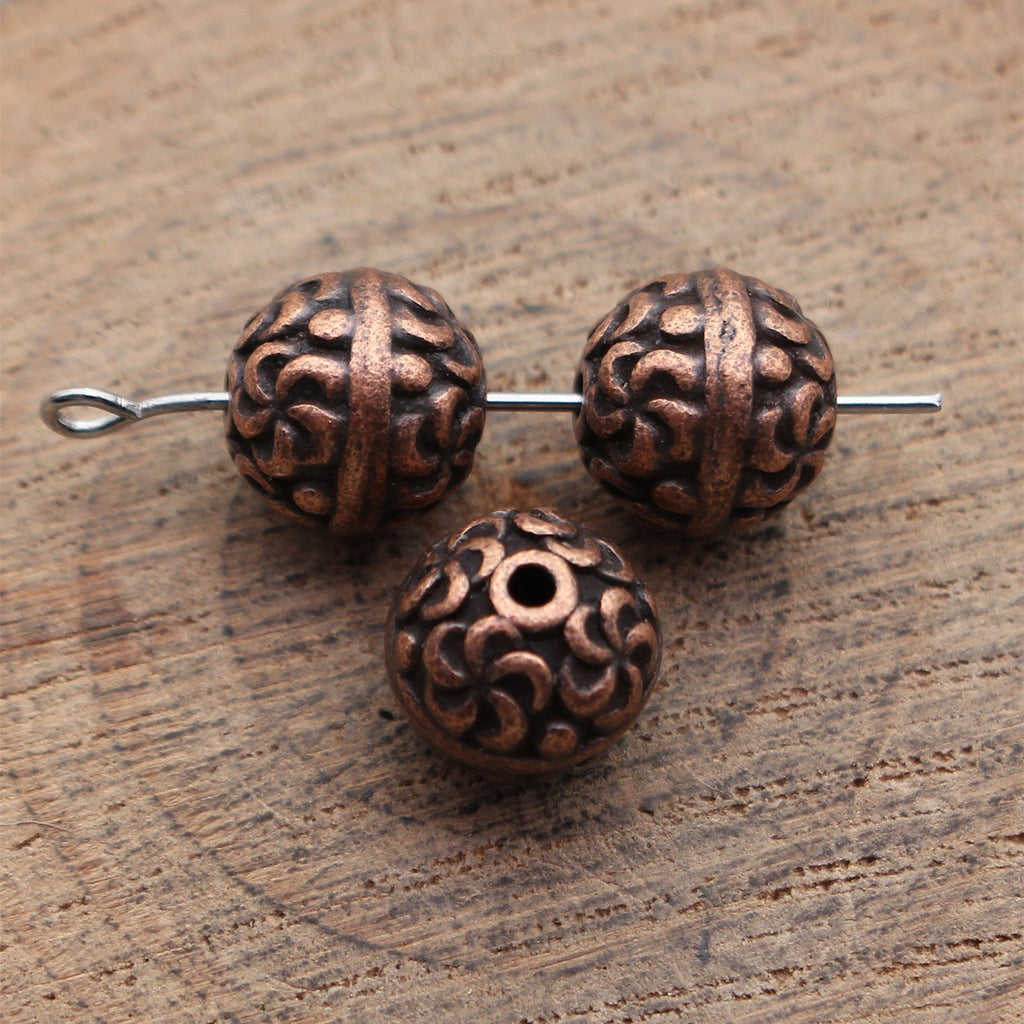 10x10x9.5mm 2.8g Multicolor Zinc Alloy Flower Texture Spacer Beads for DIY Bracelet Necklace Making