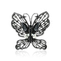 Openwork Butterfly Brooch With Random Mixed Crystal Colors view 1