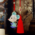 Mixed Male and Female Mouse Vehicle Hanging Ornaments in Pink and Blue view 8