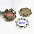 Ornate Oval Pendant Bezel Settings in Two Antique Finishes view 4
