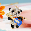 Jeweled Guitar Panda Keychains in Four Configurations with Two Wrist Loops view 9