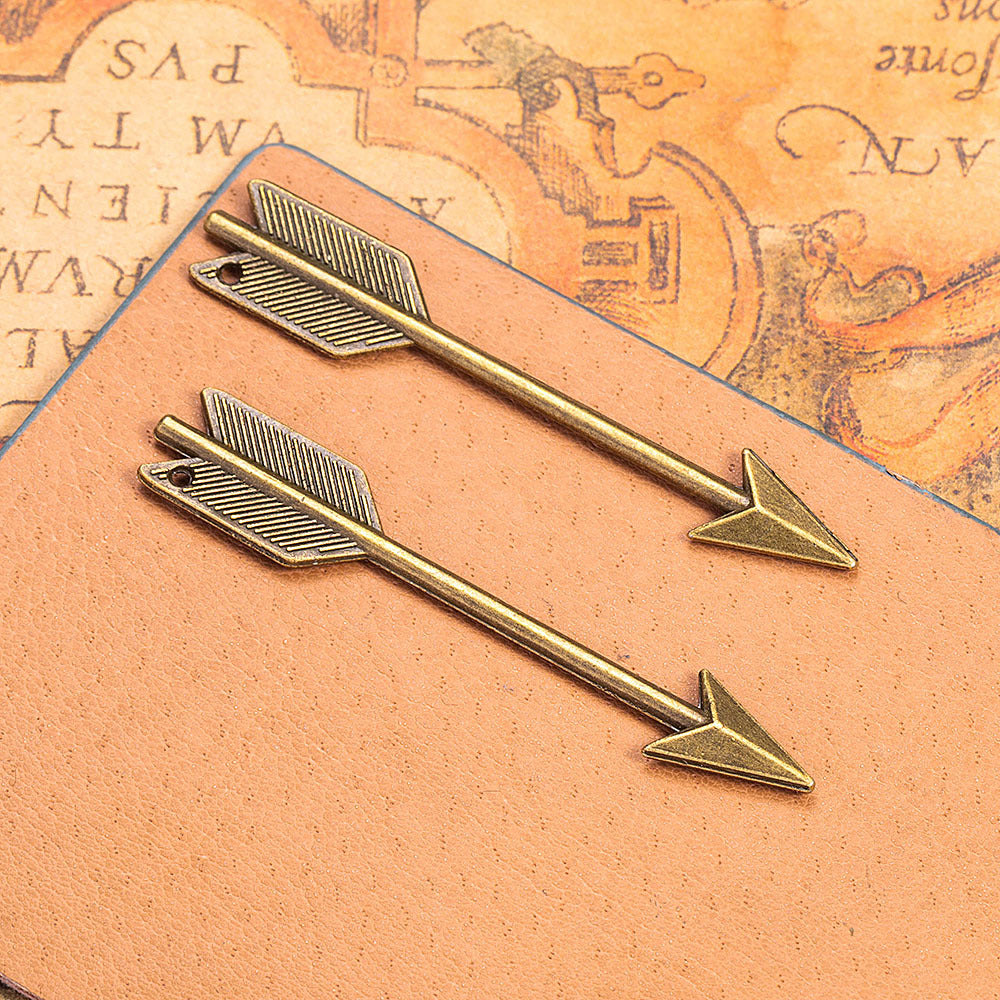 64x12mm Vintage Long Arrow Alloy Pendant