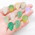 Green Leaf and Strawberry Glossy Charms with 10 Listed Options view 2