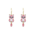 Six Color Cartoon Cat Moving Tail Gold Hook Earrings view 5