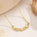 Winged Heart Gold and Silver Delicate Pendant Necklaces view 2