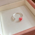 Silver Open Strawberry Rings Star Band Scallop Two Styles view 6