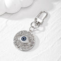Gold and Silver Tone Openwork Rhinestone Evil Eye Clip Keychains view 9