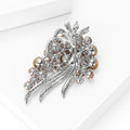 Cascading Crystal Cluster Brooch in Pink or Purple view 3