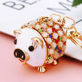 Jeweled Pig Keychains in Three Bead Palettes plus Assorted Color Option view 7