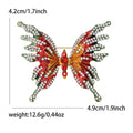 Crystal Butterfly Brooch with Toothed Wings in Four Colors view 7